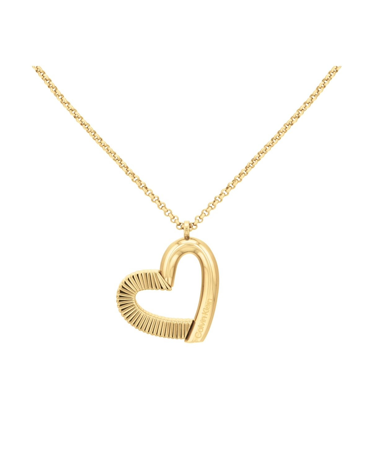 Women's Stainless Heart Necklace - Gold Tone