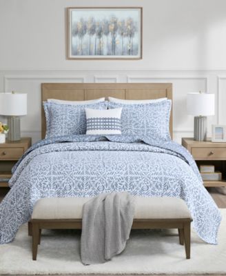 Harmony Oversized Reversible Matelasse 4 Piece Coverlet Set, Full/Queen