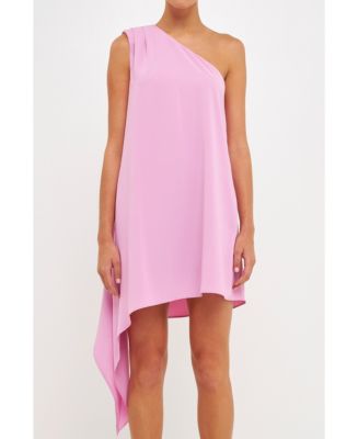 asymmetry shoulder design frill tuck SH