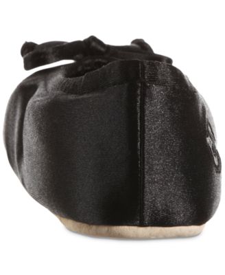 Women's Satin Ballerina Slippers with Bow