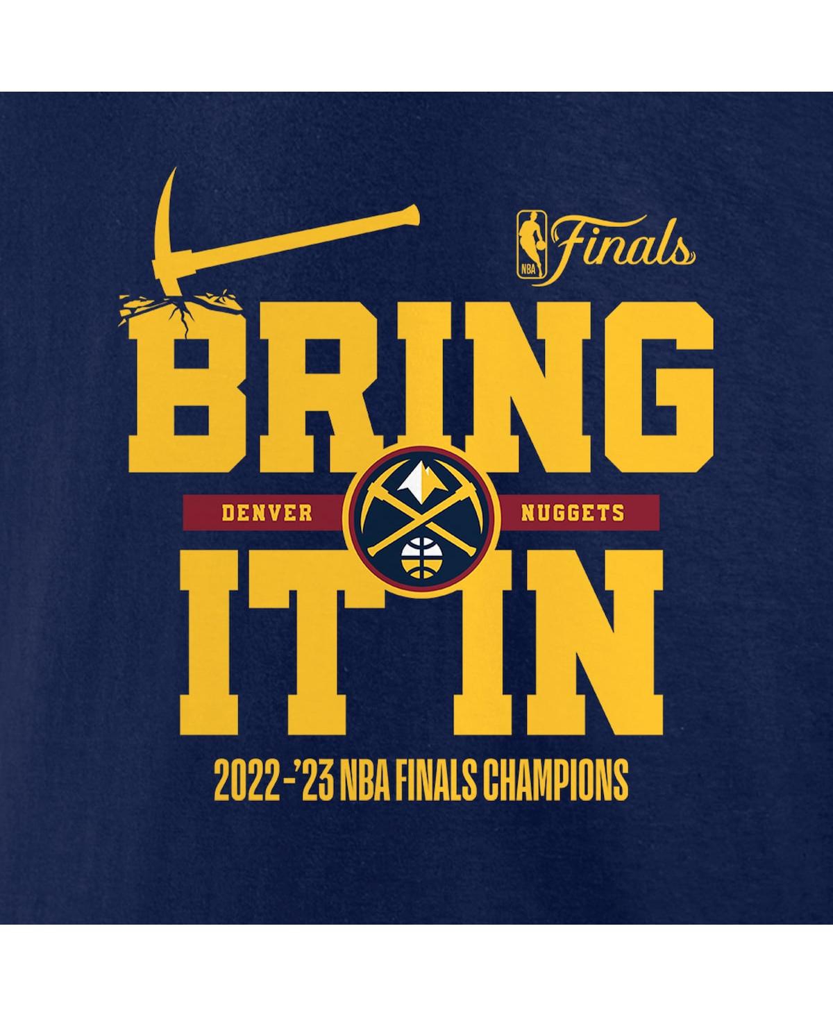 Shop Fanatics Men's  Navy Denver Nuggets 2023 Nba Finals Champions Half Court Hometown Originals Big And T