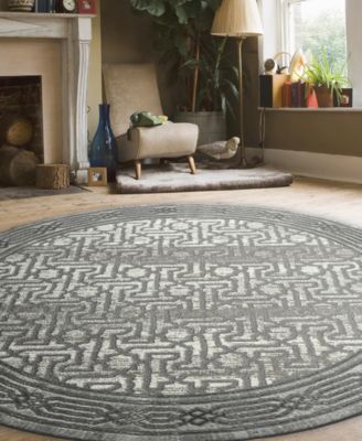 CLOSEOUT! Davide 1231 7'10" x 7'10" Round Area Rug