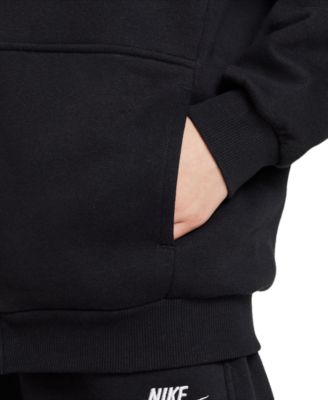 Sportswear Girls' Club Fleece Oversized Full-Zip Hoodie