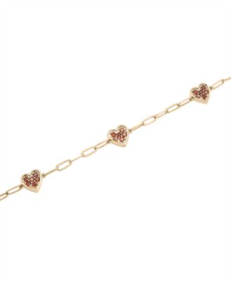 MACY'S buy Heart Charm Anklet in 14k Gold