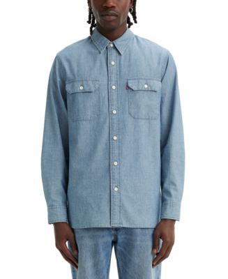 Levi's Made & Crafted Indigo Chambray 2024 Short Sleeve Shirt, Men's, Size Medium