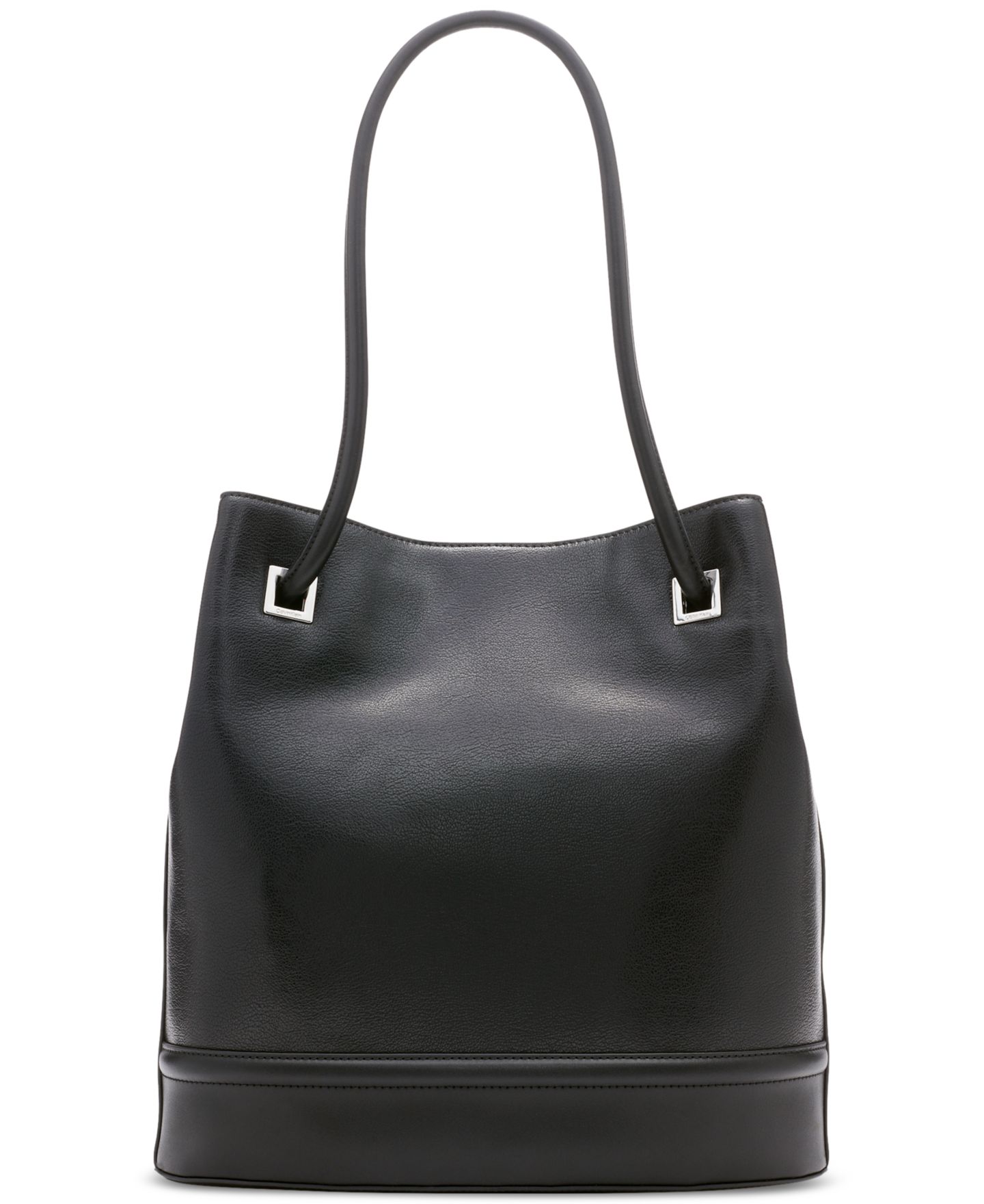 Женская сумка Calvin Klein Ash Tote with Magnetic Snap, цвет: Чёрный / Серебряный — фото 4