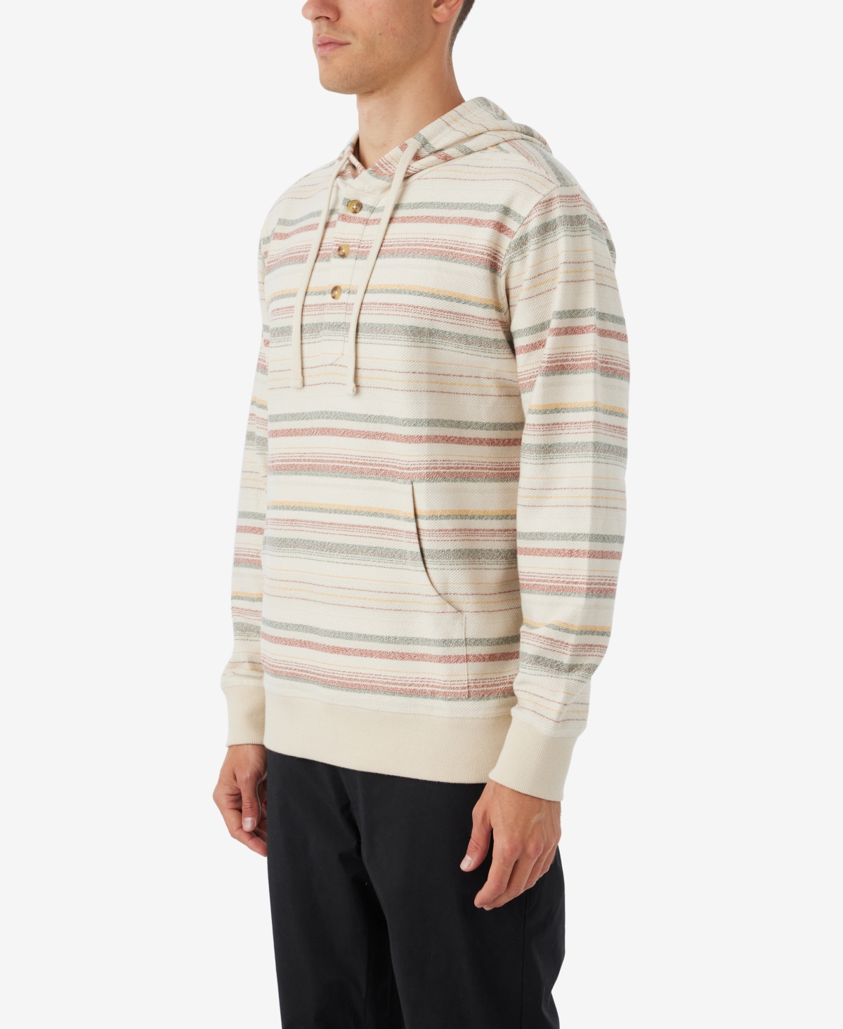 O'Neill Men's Newman Knit Fleece Pullover Hoodie - Cream3