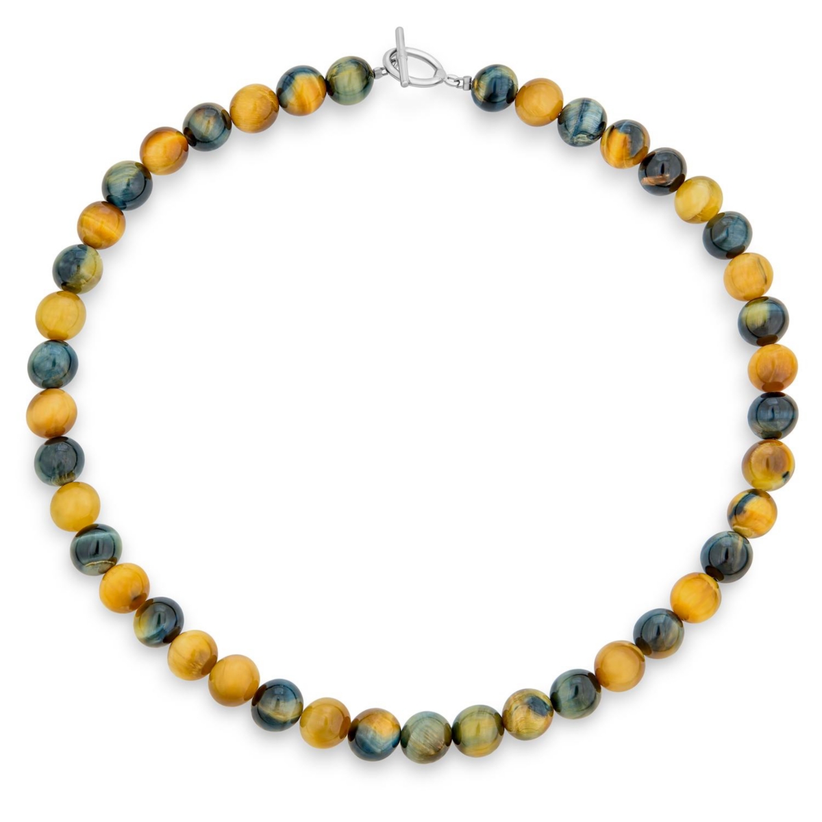 Bling Jewelry Plain Simple Smooth Classic Matte Moss Green Natural Aventurine Round 10mm Bead Strand Necklace Silver Plated Toggle Clasp