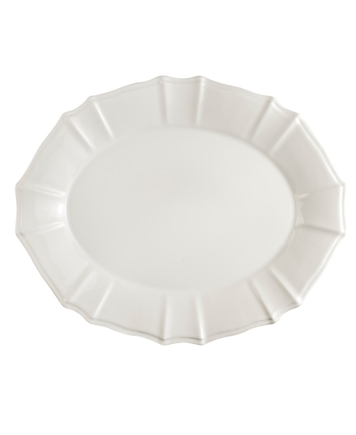 Euro Ceramica Chloe Oval Platter In Soft White