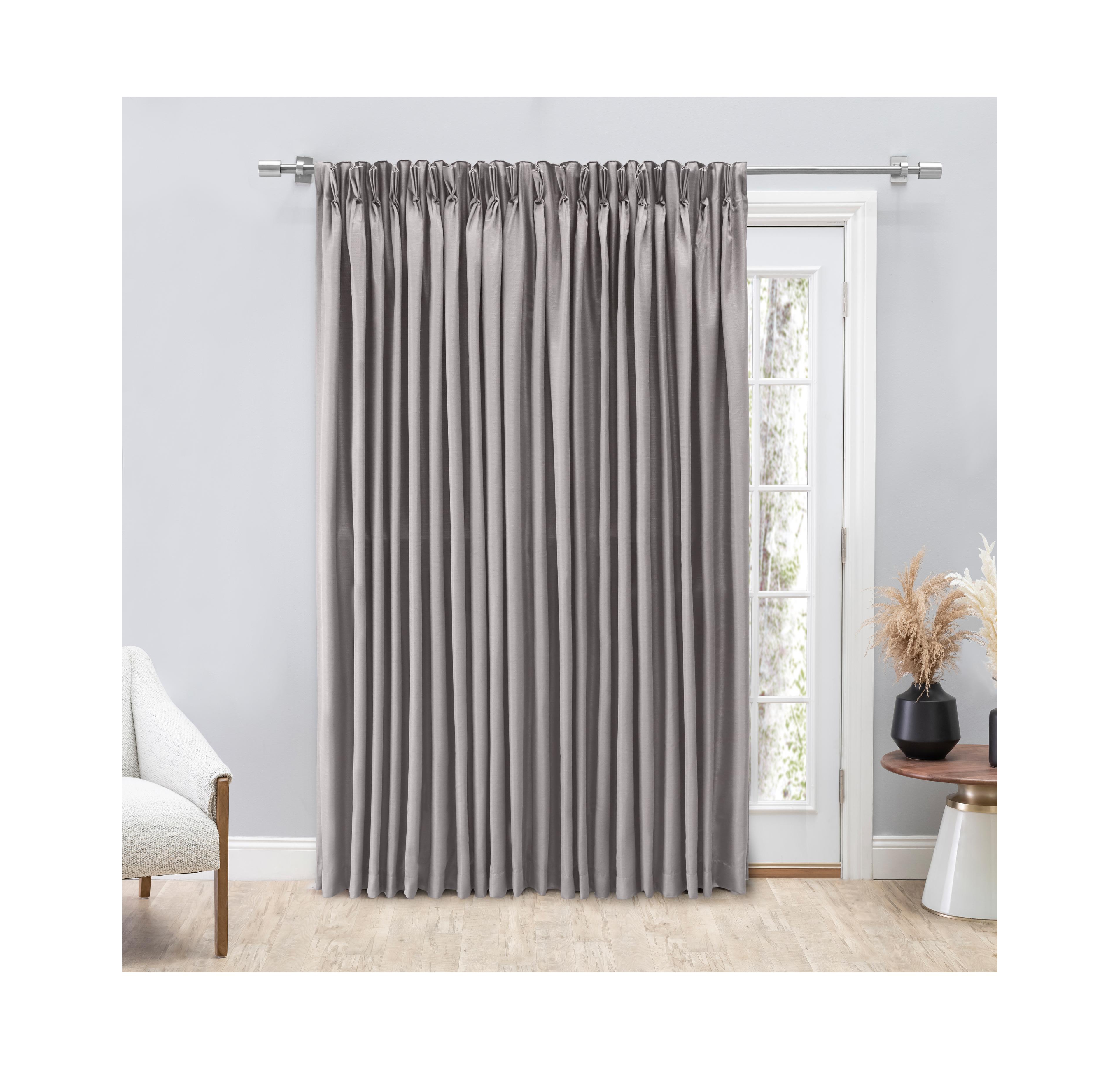 Ricardo Grasscloth 2/Way Pinch Pleated w/Back Tabs Patio Curtain Panel 100"W x 84"L