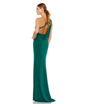 Women's Ieena Jersey One Shoulder Draped Back Gown