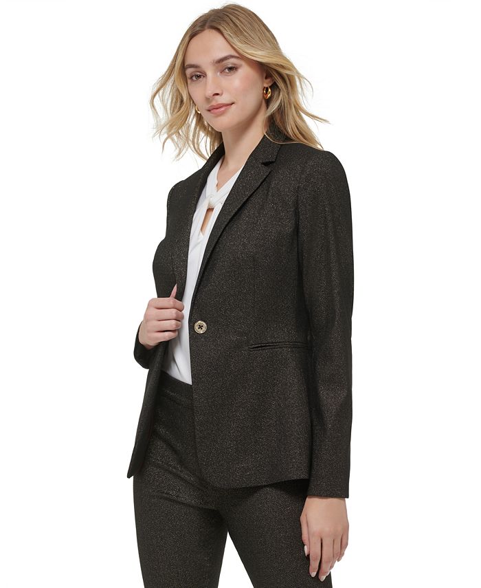 Tommy Hilfiger Women's OneButton Shimmer Blazer Macy's