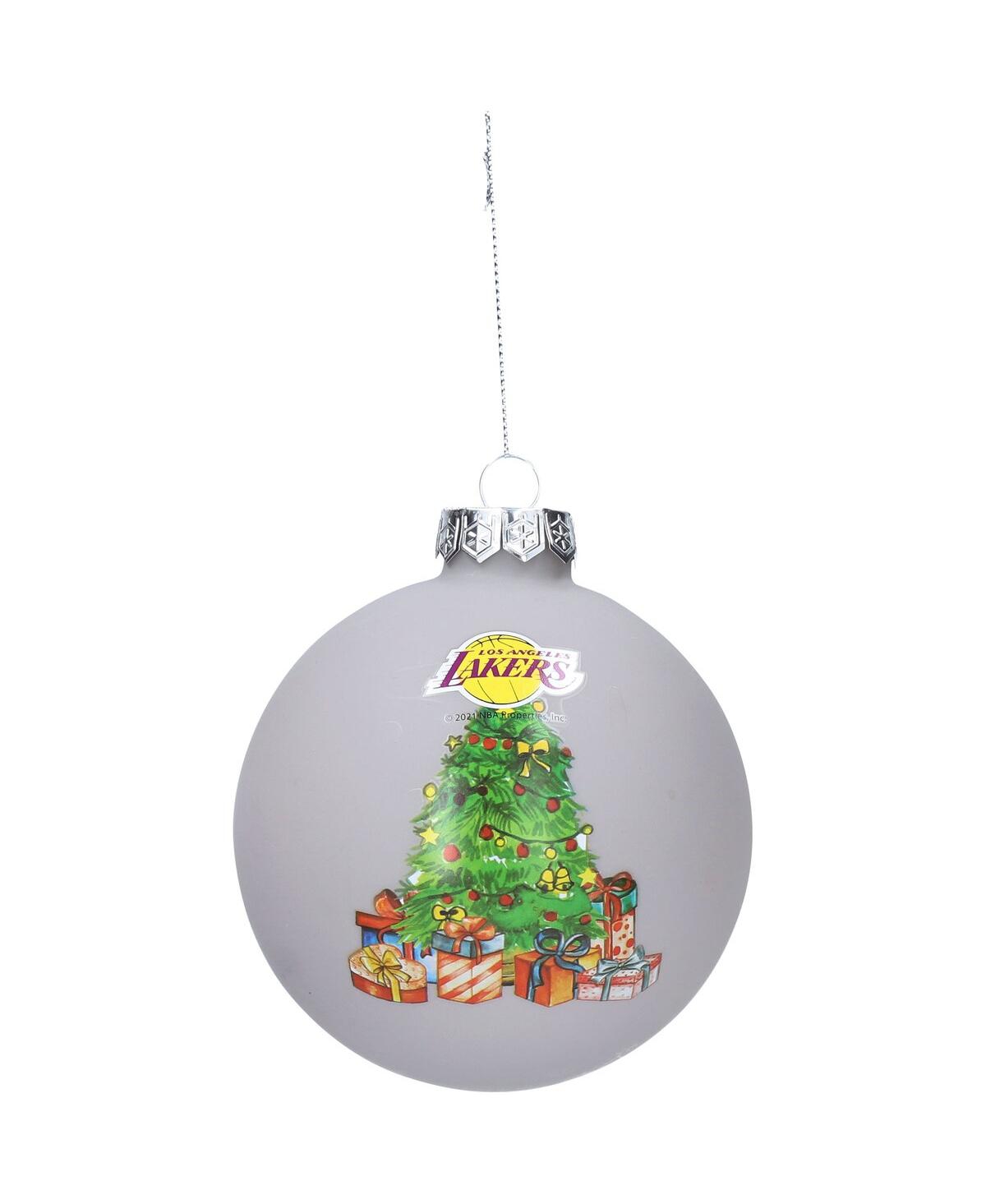 Los Angeles Lakers Tree Frosted Ball Ornament - Gray