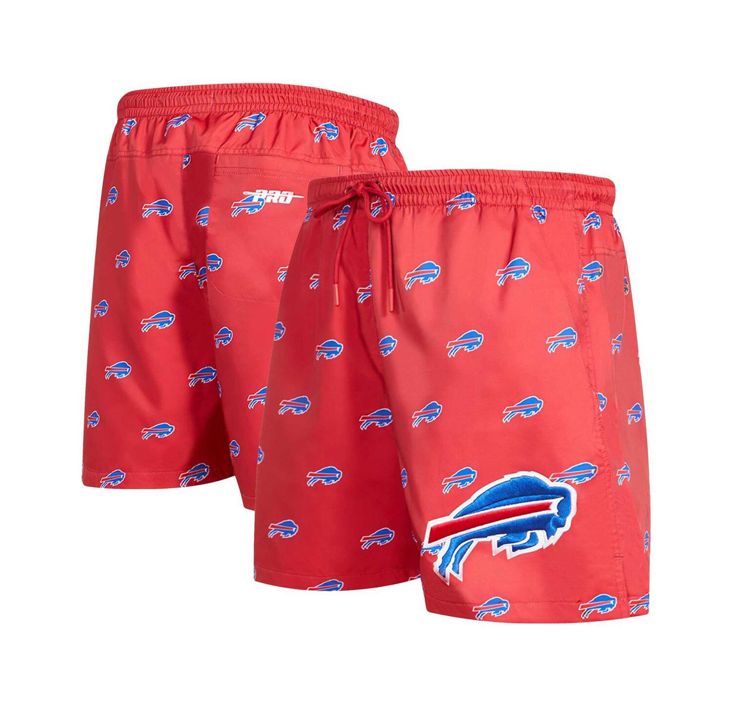 Men's Red Buffalo Bills Allover Print Mini Logo Shorts