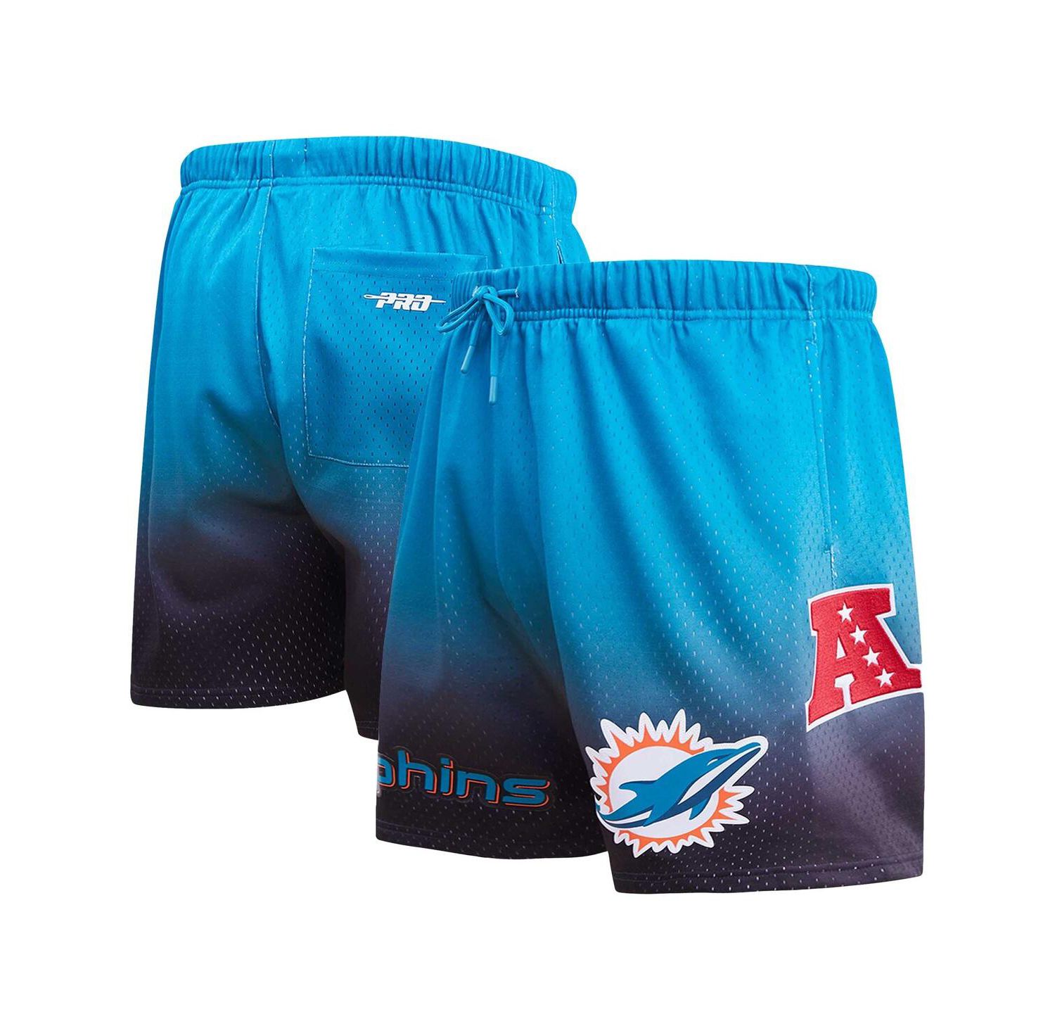 Men's Black, Aqua Miami Dolphins Ombre Mesh Shorts