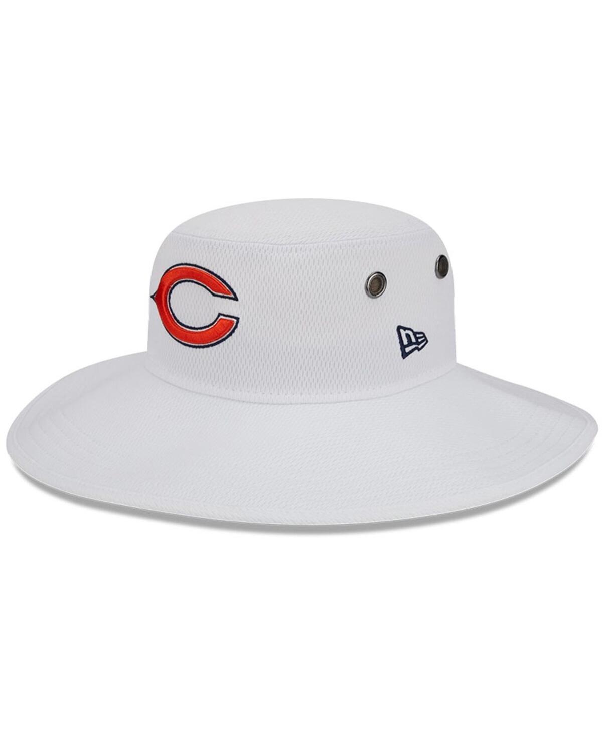 New Era White Chicago Bears 2023 Nfl Training Camp Primary Logo Panama Bucket Hat In White