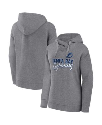 Women's Heather Gray Tampa Bay Lightning Script Favorite Pullover Hoodie