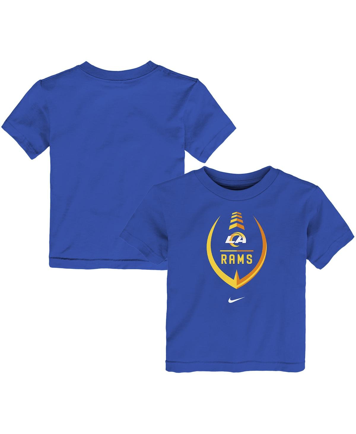 Nike Babies' Toddler Boys And Girls  Royal Los Angeles Rams Football Wordmark T-shirt