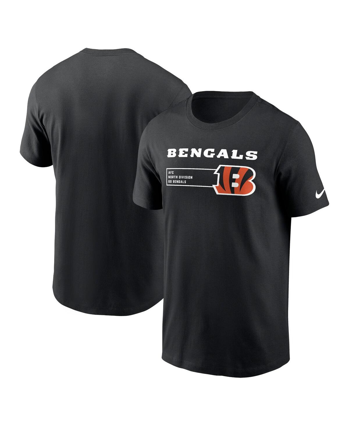 Shop Nike Men's  Black Cincinnati Bengals Division Essential T-shirt
