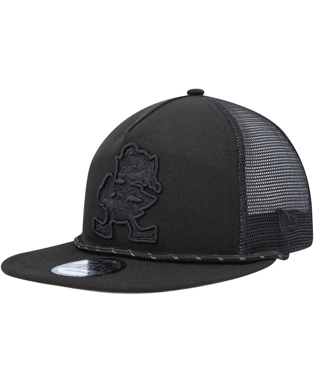 Shop New Era Men's  Black Cleveland Browns Illumination Golfer Snapback Trucker Hat