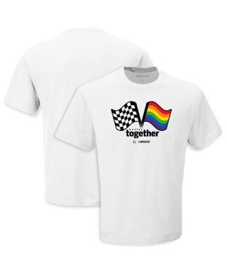 Men's and Women's White NASCAR Better Together T-shirt