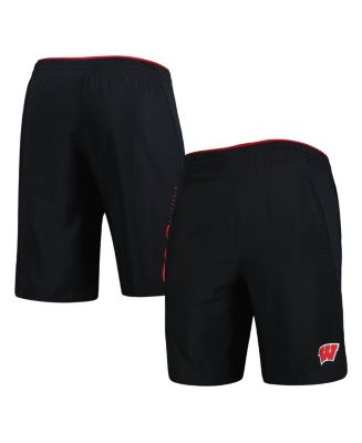 Men's Under Armour Black Wisconsin Badgers Woven Shorts - Macy's