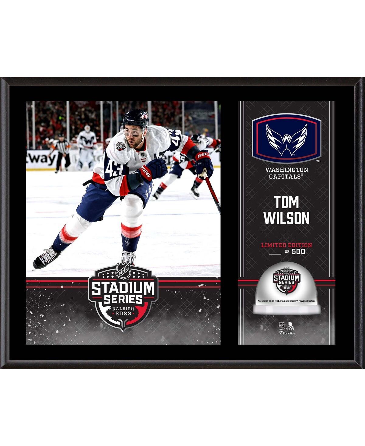 Fanatics Authentic Tom Wilson Washington Capitals 12" X 15" 2023 Nhl Stadium Series Sublimated Plaque With Game-used Ic In Black