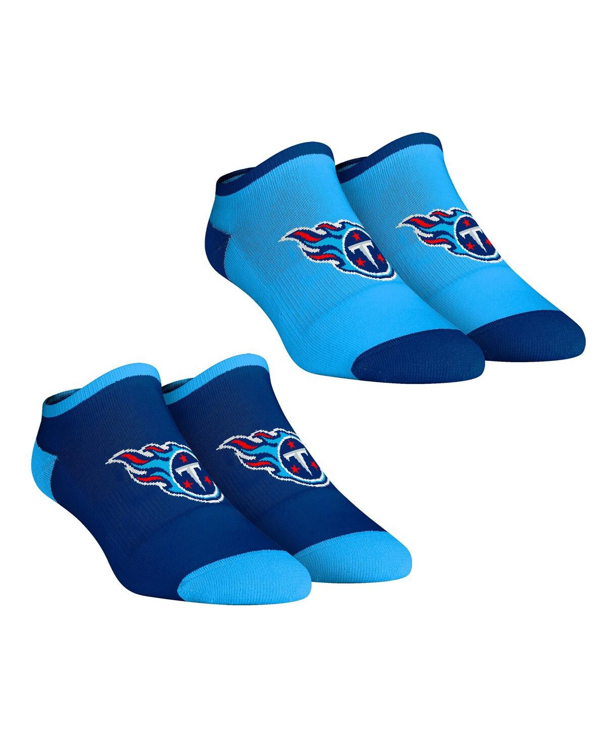 Rock 'em Women's  Socks Tennessee Titans Core Team 2-pack Low Cut Ankle Sock Set In Blue