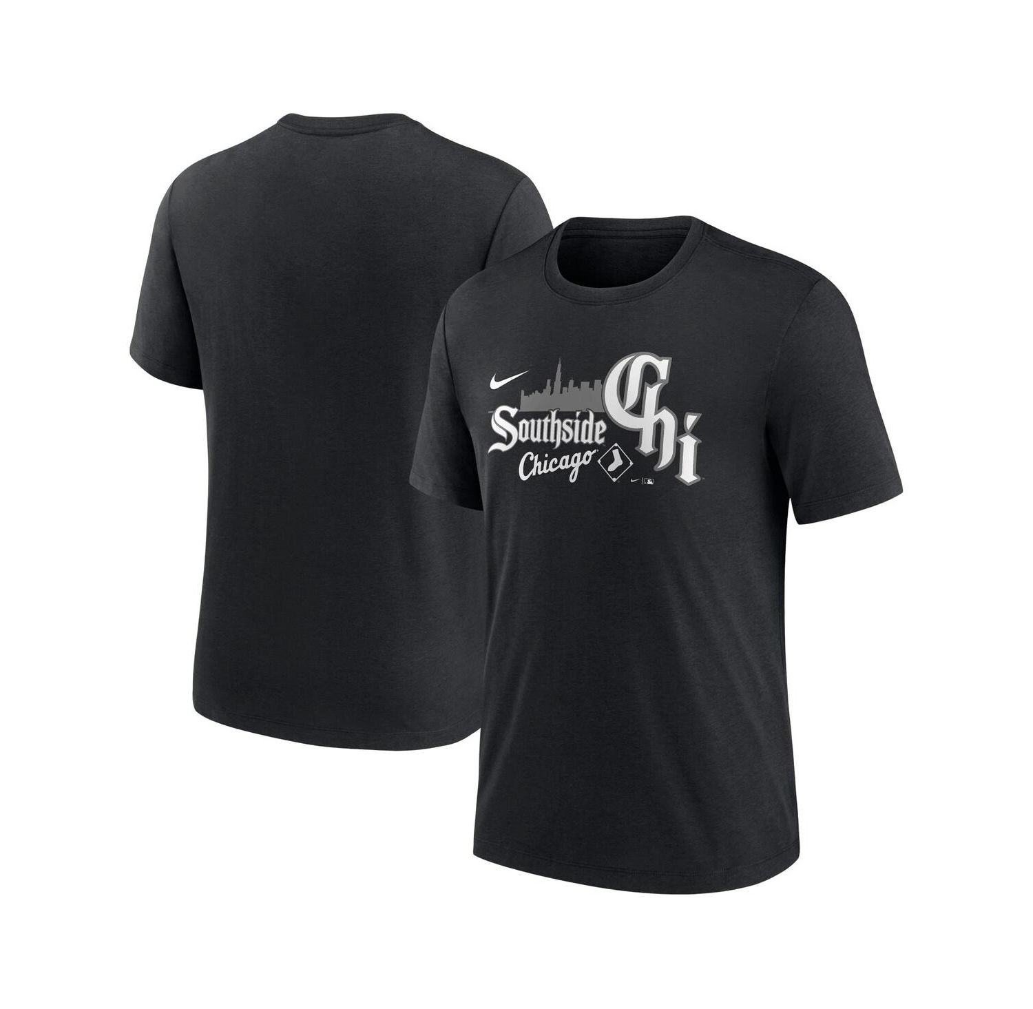 Men's Black Chicago White Sox City Connect Tri-Blend T-shirt