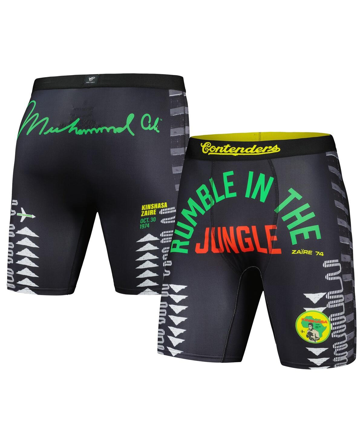 Men's Contenders Clothing Black Muhammad Ali "Rumble in the Jungle" Boxer Briefs - Black