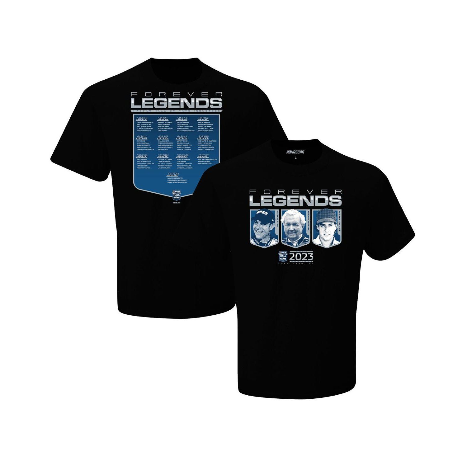 Men's Black NASCAR Hall of Fame Class of 2023 Inductee T-shirt
