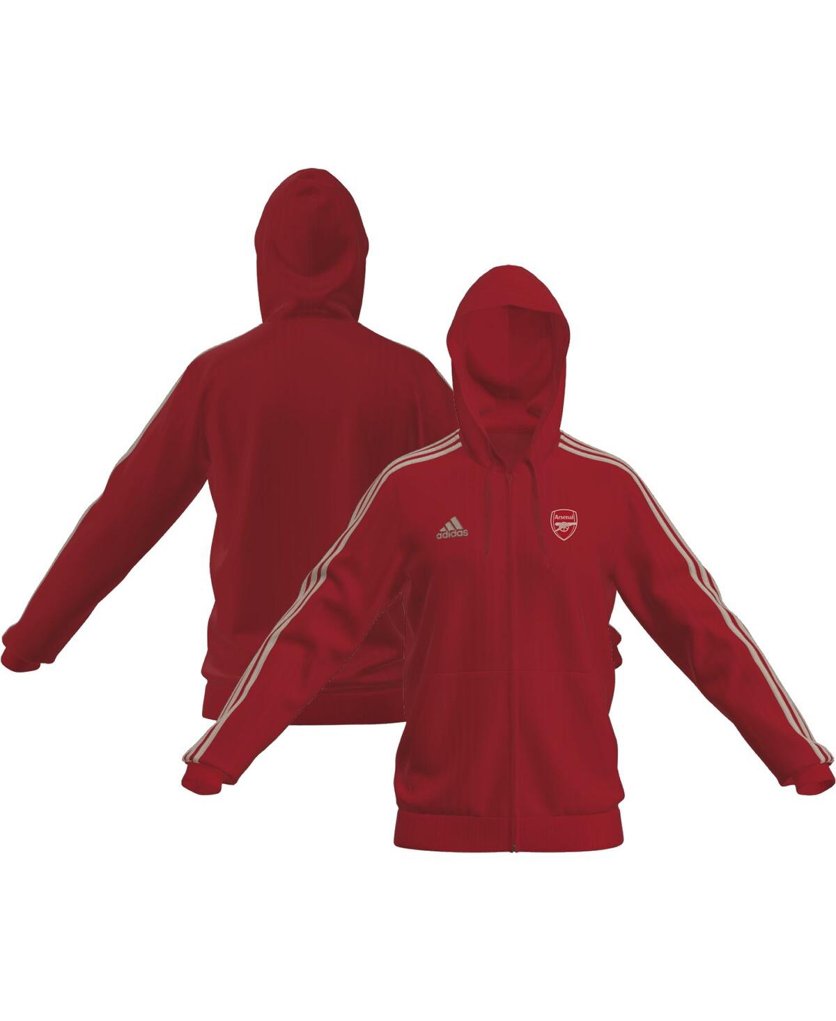 Adidas Originals Men's Adidas Red Arsenal 2023/24 Dna Raglan Full-zip Windbreaker