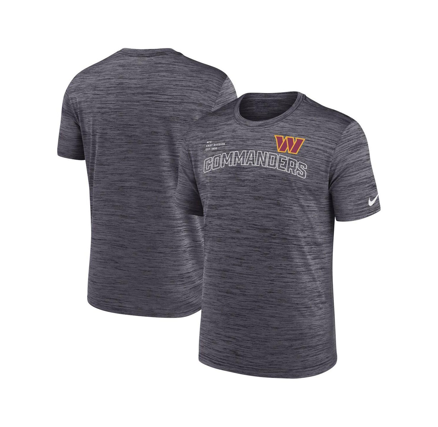 Men's Black Washington Commanders Velocity Arch Performance T-shirt