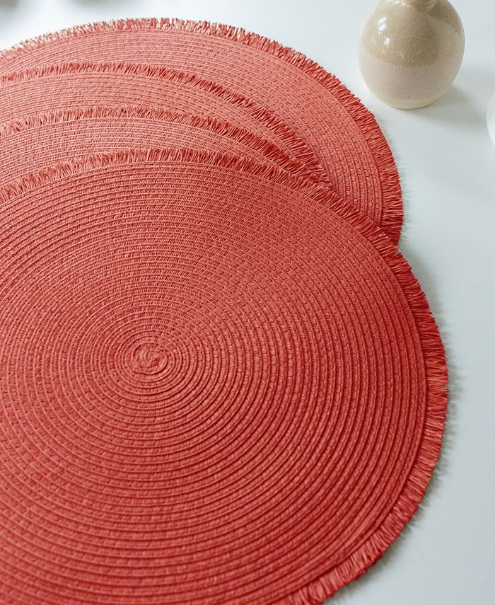 Benson Mills Fringed Round Placemat, Set of 4 Macy's