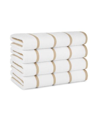 Las Rayas Cotton Beach Towels, 4-Pack, 30" x 60"