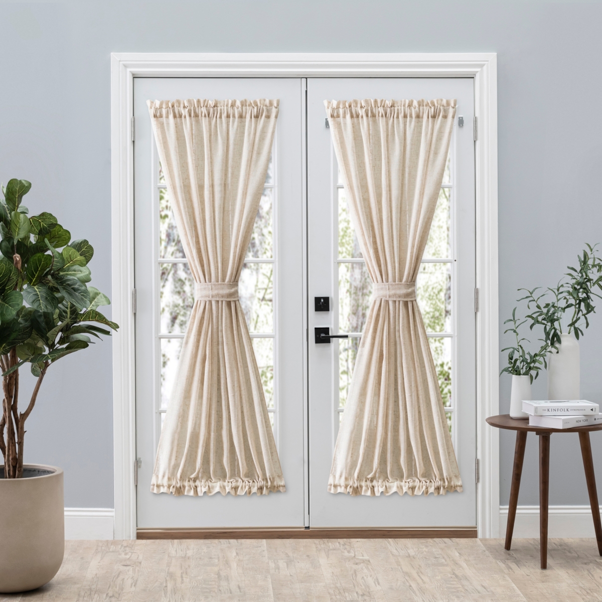 Ricardo Shannon Door Curtain Panel with tie back 52"W x 36"L
