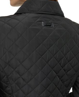 Womens Collared Quilted Coat