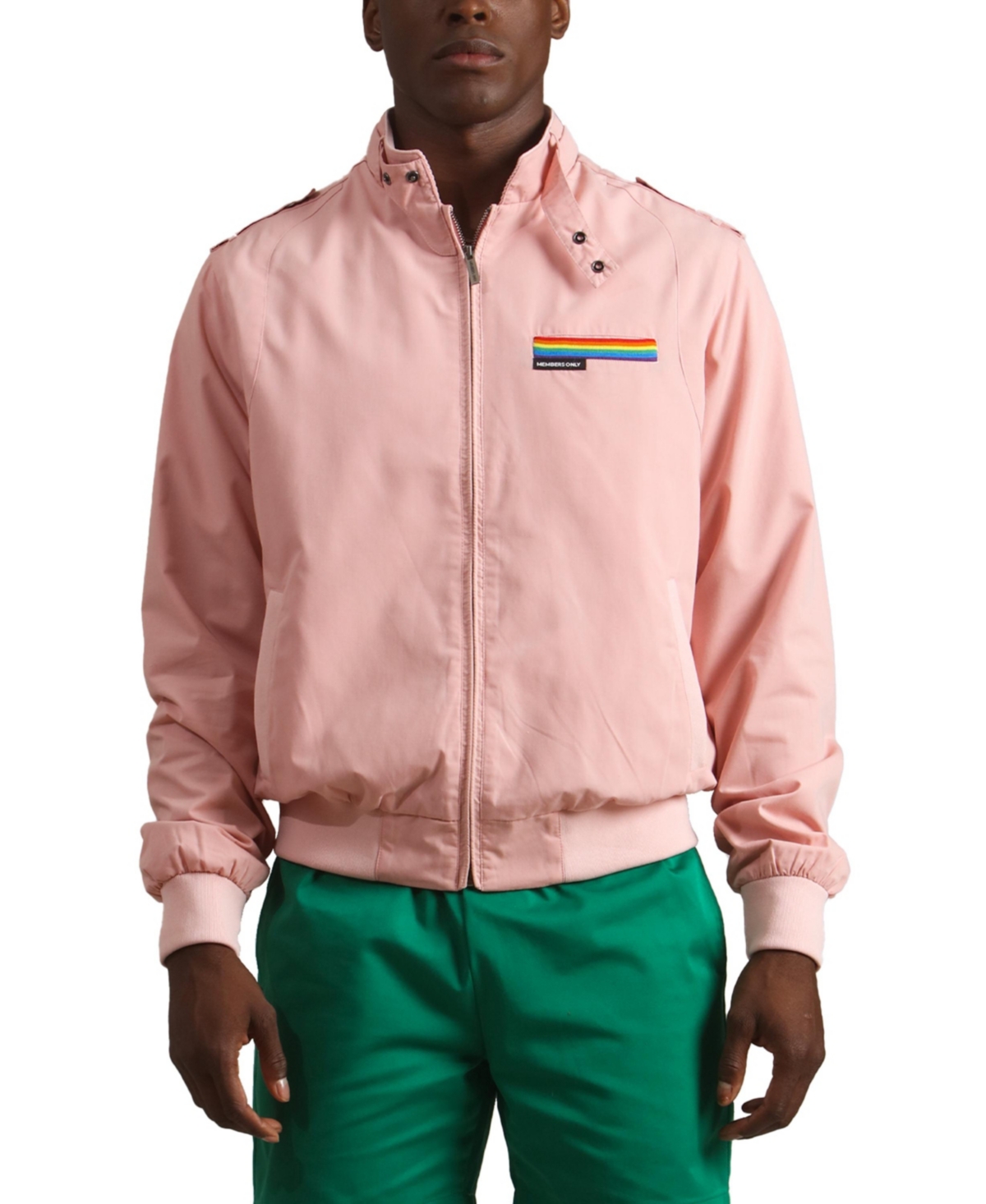 Men's Classic Iconic Racer Pride Jacket - Light pink