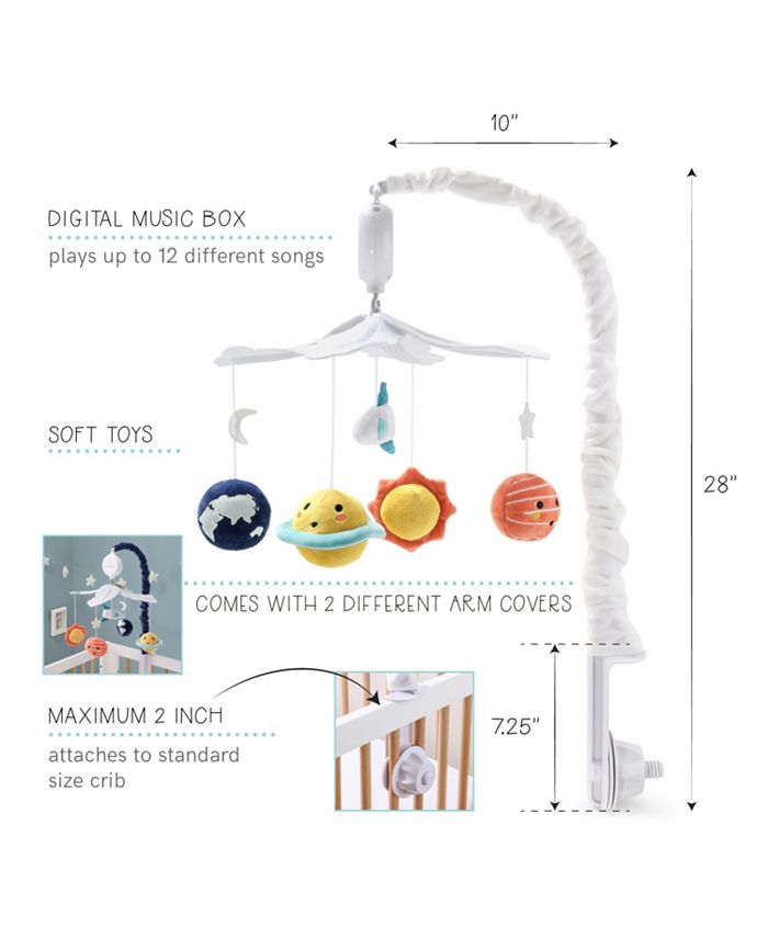 The Peanutshell Spectacular Space Baby Musical Crib Mobile, 12