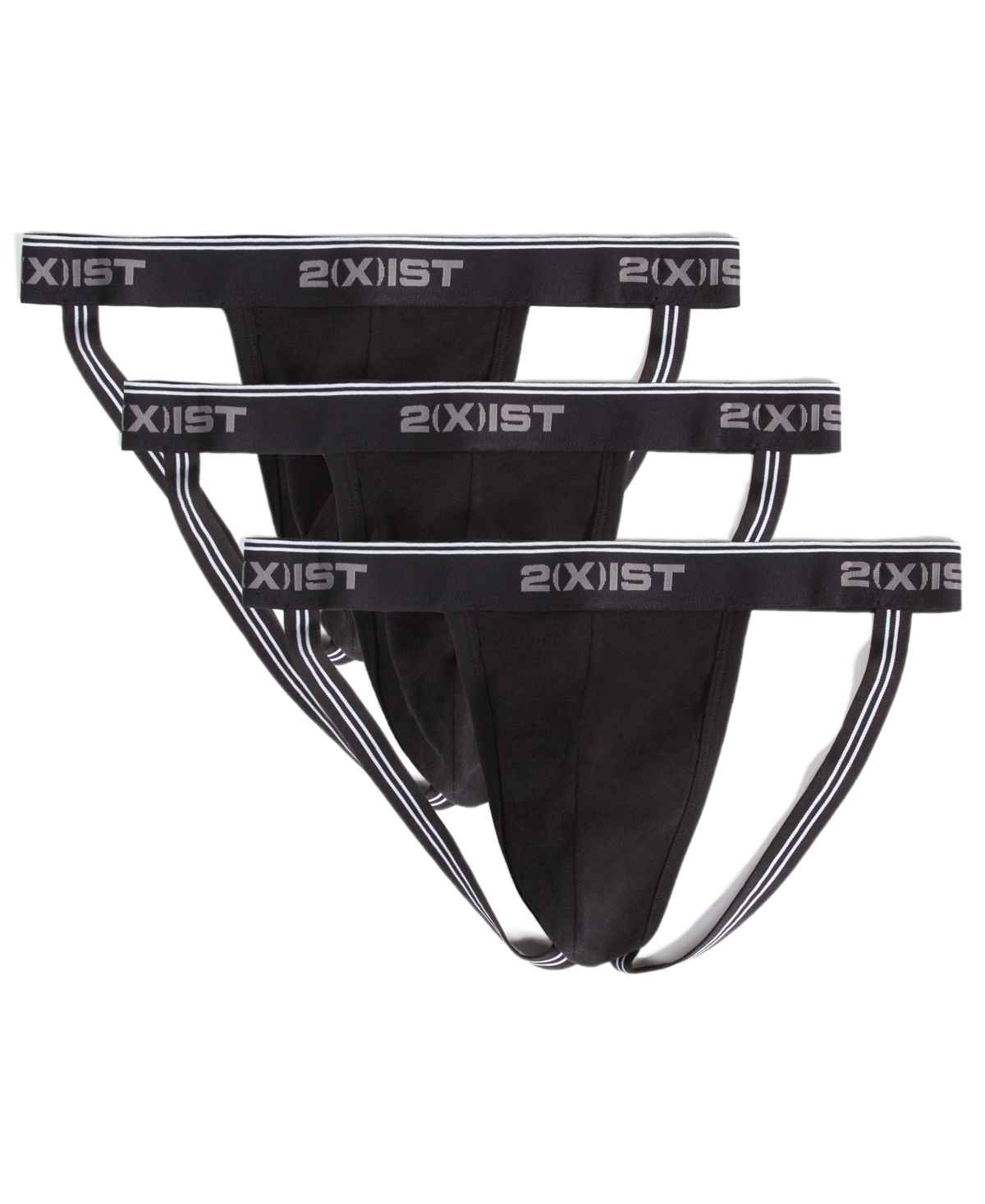 2(x)ist Men's Cotton Stretch Jock Strap 3-Pack - Eclipse