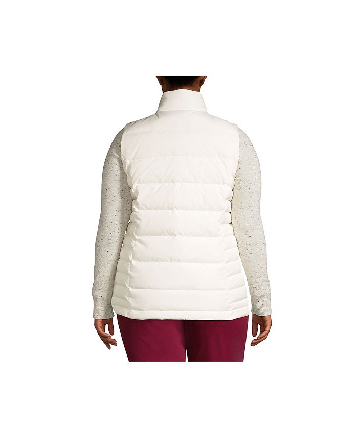 Lands' End Plus Size Down Puffer Vest Macy's