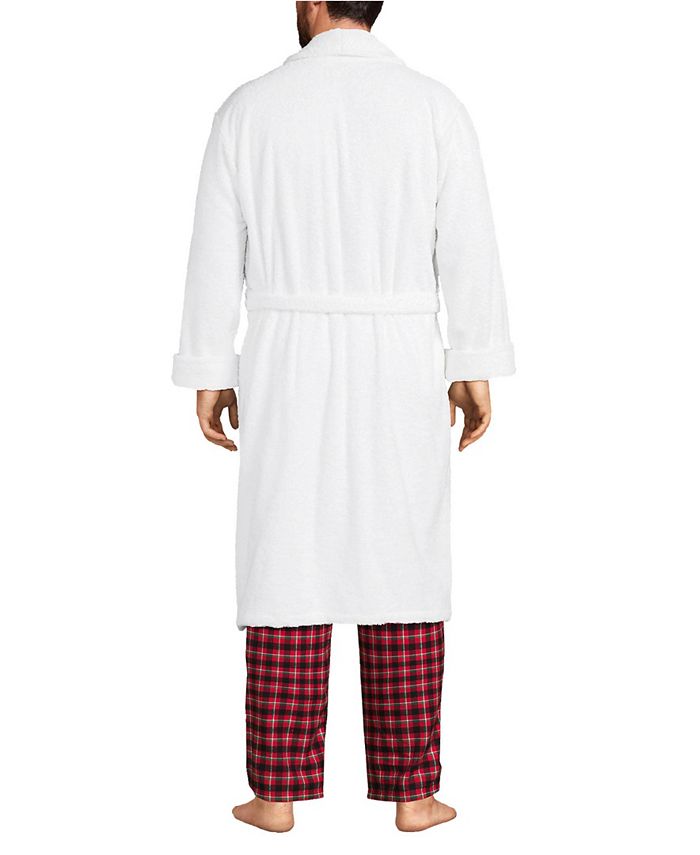 Lands' End Men's Calf Length Turkish Terry Robe Macy's
