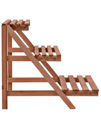 3-Tier Plant Stand Cedar Wood 18.9"x17.7"x15.7"