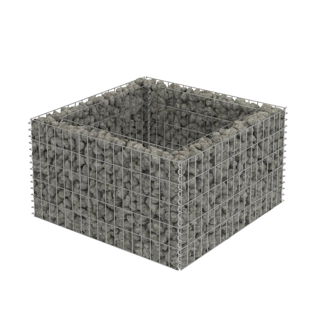 vidaXL Gabion Raised Bed Galvanized Steel 35.4