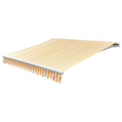 Awning Sunflower Yellow, White Polyester 9.8 x 8.2 ft