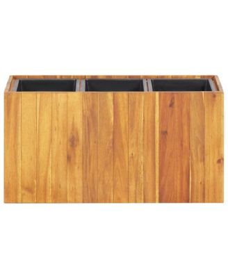 Raised Bed Brown Solid Acacia Wood Medium Planters