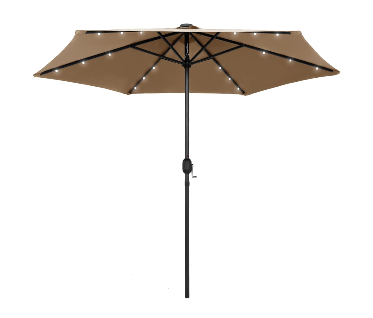 Parasol with Led Lights and Aluminum Pole 106.3" Taupe - Grey