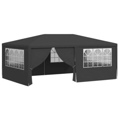 Party Tent Anthracite Polyethylene, Steel 4x6 ft