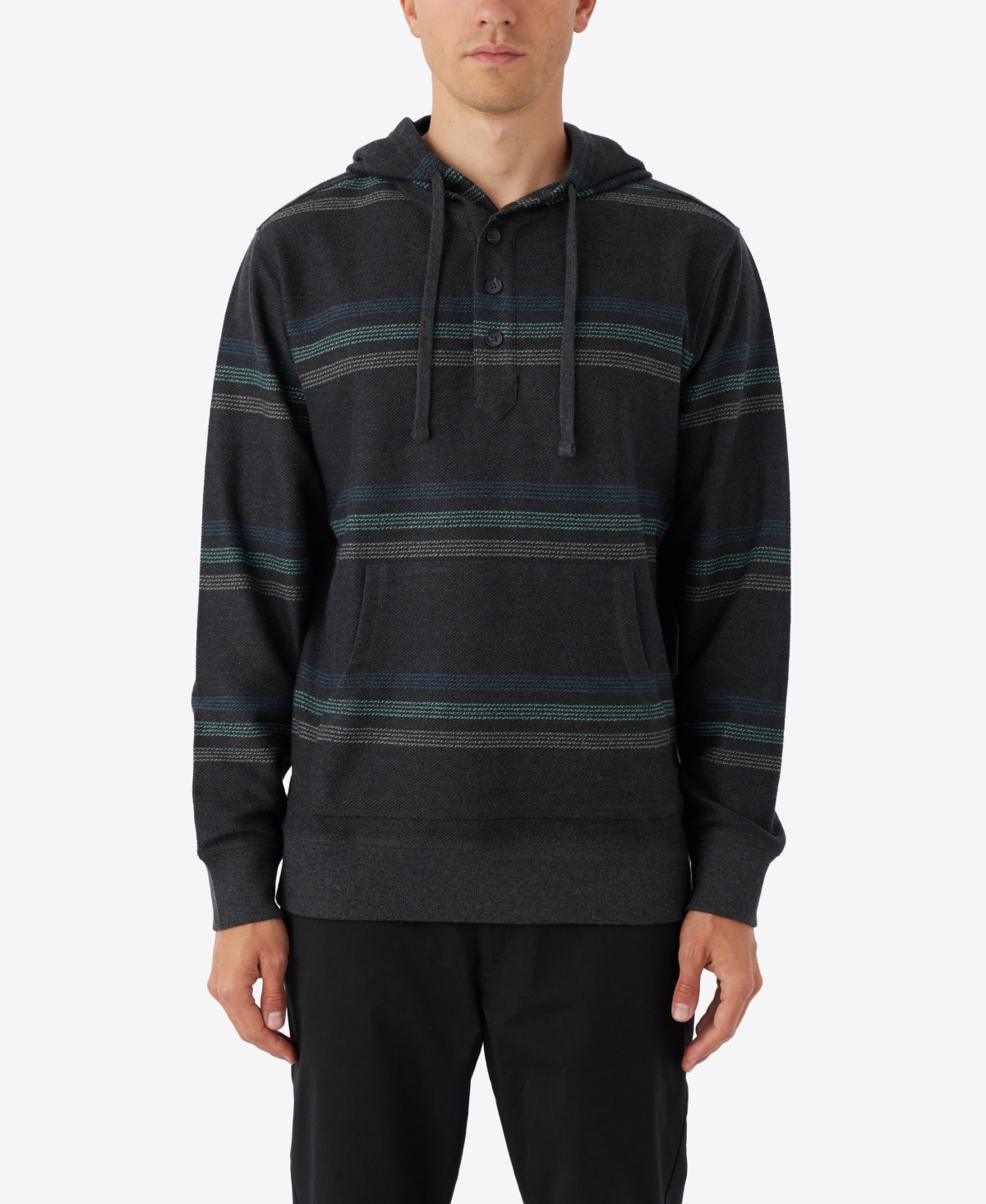 O'neill Men's Newman Knit Fleece Pullover Hoodie In Black 2