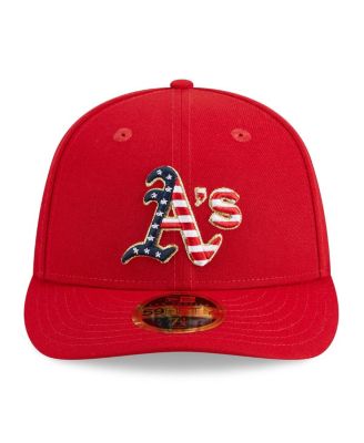 Men's Red Oakland Athletics 2023 Fourth of July Low Profile 59FIFTY Fitted Hat